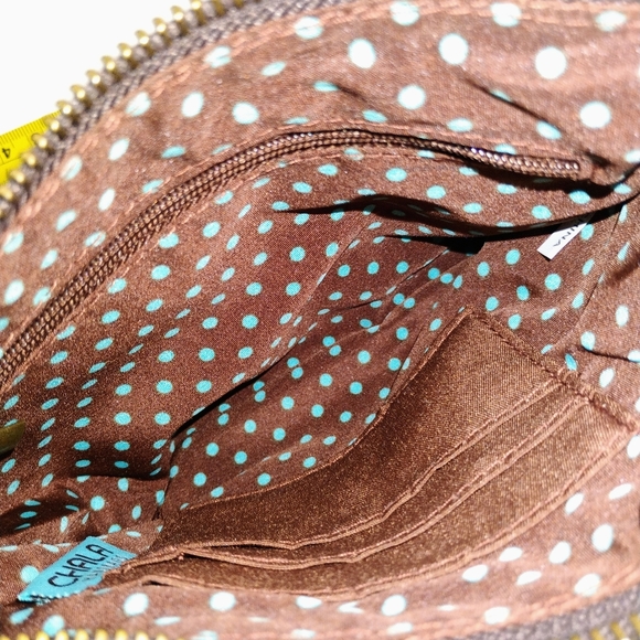 Chala Teal Crossbody Bag with Dragonfly Design - Picture 6 of 6